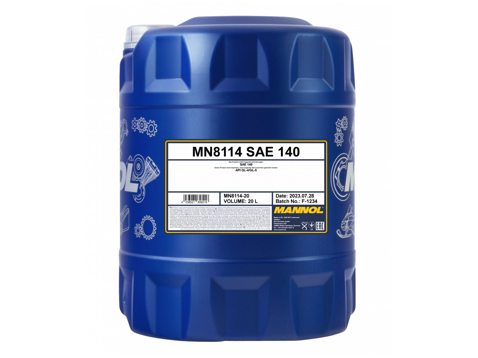 MANNOL Germany Mn8114 SAE 140 Gear Oil GL-1